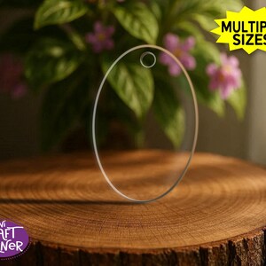 Acrylic Oval / Oval Acrylic Blanks / Acrylic Blanks / Earring Blanks / Keychain Blanks / Luggage Tags / Blank Acrylic Circle / Circle