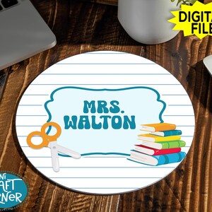 Teacher Mousepad PNG Design | Digital Download for Teacher Desk Decor, School Office Accessories, Classroom Gift PNG | Sublimation Teacher image 1