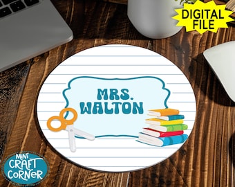 Teacher Mousepad PNG Design | Digital Download for Teacher Desk Decor, School Office Accessories, Classroom Gift PNG | Sublimation Teacher