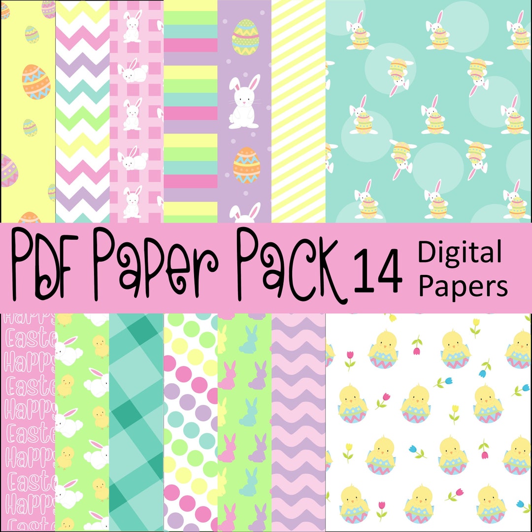 Easter Digital Paper Pack / Spring Digital Paper / Digital Paper ...