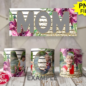 DIGITALES Sublimations-Muttertagsbecher-Design / Sublimationsbecher / Sublimationsdesign / Muttertagsbecher-Sublimation / Sublimation PNG / Becher PNG