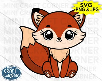 Clipart renard NUMÉRIQUE / Clipart renard / Clipart renard mignon / animaux de la forêt / Clipart forêt / fête des bois / thème forêt / douche de la forêt