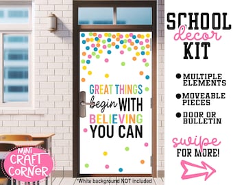 Precut Teacher Decor Kit / Teacher Bulletin Board Kit / Teacher Door Decorations / Teacher Decor / Classroom Decor / Teacher Saying