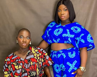 Fatou African fabric set | Top & Trousers for women | Monabbey Women's wear | African Fashion