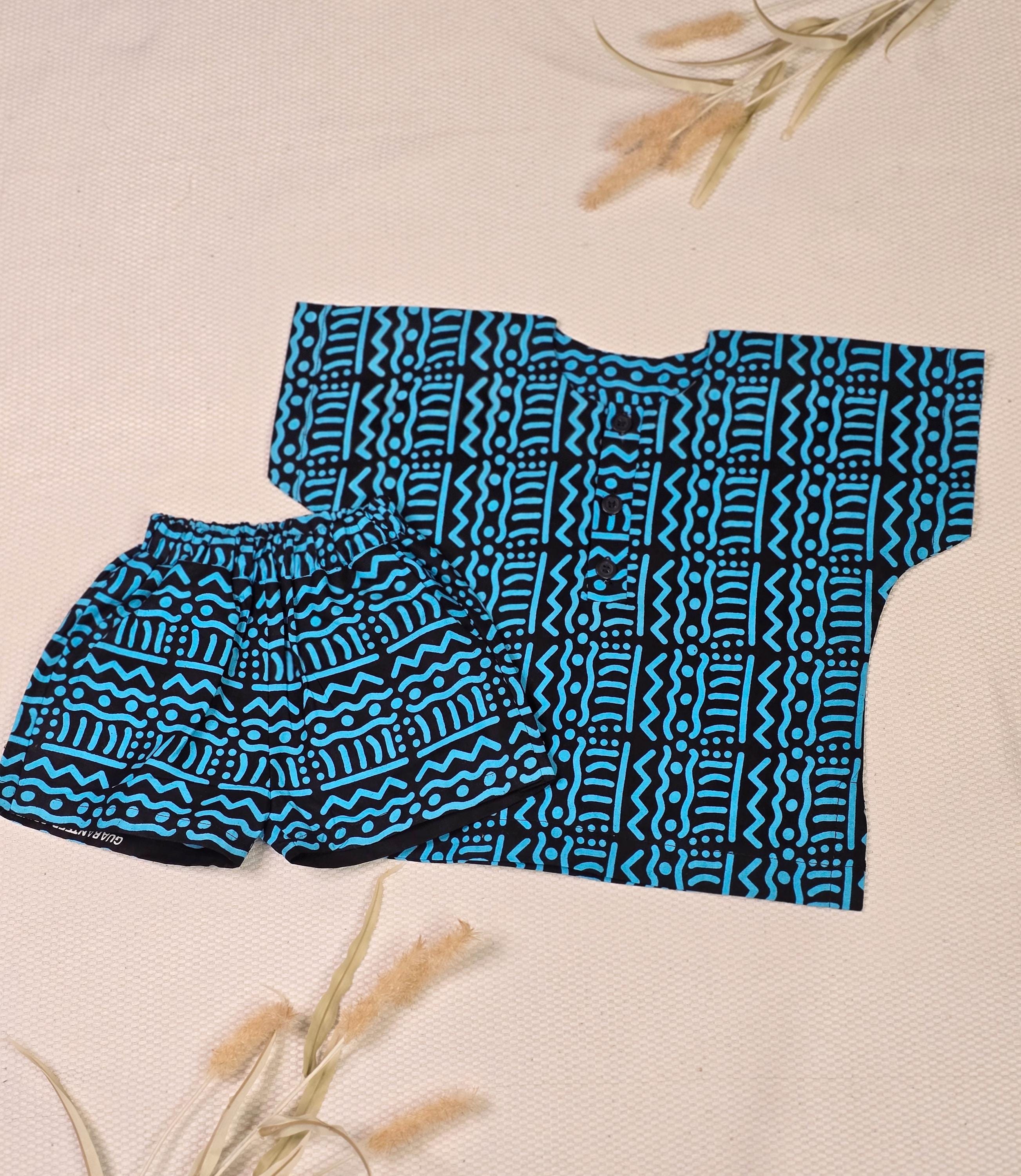 Short Taille Haute Imprimé Africain YANGA – Tailles 6 à 12, En Coton, Motif Géométrique, Fermeture éclair, Neuf Avec étiquettes