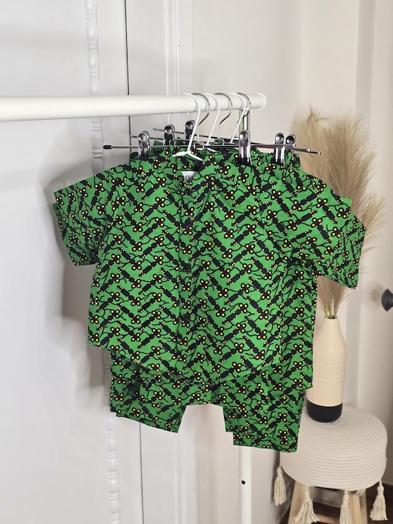 Jabari Ankara Fabric Shirt & Trouser Set - African Fashion For  Boys Outfit - Style For Children - African Print Shirt - Trouser For Boys