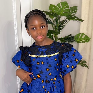 Tiara African fabric dress | Ankara dress | Ankara flower girls dress| African dresses | African dress | Clothing for girls | Ankara dress