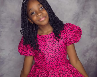 Ife ankara dress for girls,  African clothing brand, African style dress for little girls,kid’s fashion, African fashion, Birthday dress