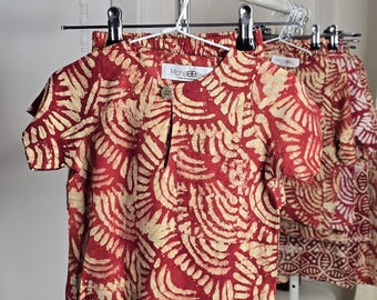 Musa Adire fabric set for boys | Boy's fashion | Kids Fashion | Chemise et Shorts pour Garçon
