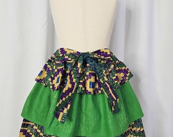 Ava African Fabric Layered Skirt | Jupe pour Fille | African Fashion For Girls | Summer Skirt For Girls | Jupe en Pagne Wax