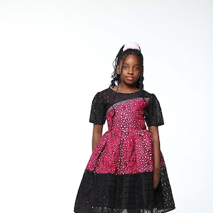 Faila African fabric dress  | Ankara fabric dress | African print dress for girl| Wax print | Clothing for girls | Children cloth