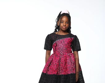 Faila African fabric dress  | Ankara fabric dress | African print dress for girl| Wax print | Clothing for girls | Children cloth