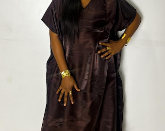 Simi Shiny Mikado Boubou | Wedding guest boubou | African Kaftan for women