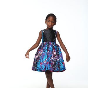 Ara african fabric dress | Robe en wax | Ankara fabric dress| Robe en tissu africain pour fille | Ankara print dress | African print dress
