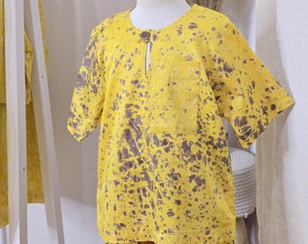 Musa Adire Fabric Shirt and Shorts | Boys Adire Outfit | African Print Top and Shorts | African Fashion