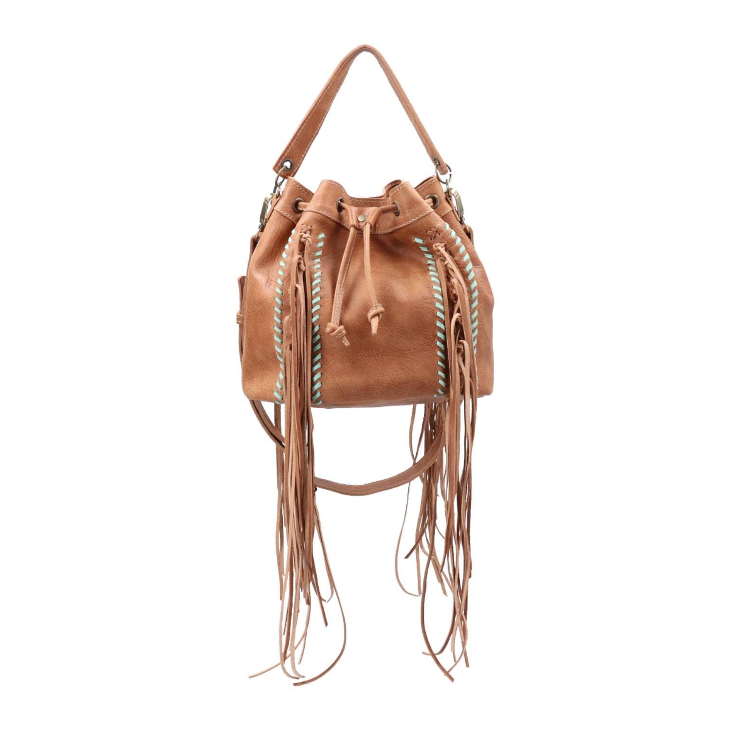 tan fringe bag