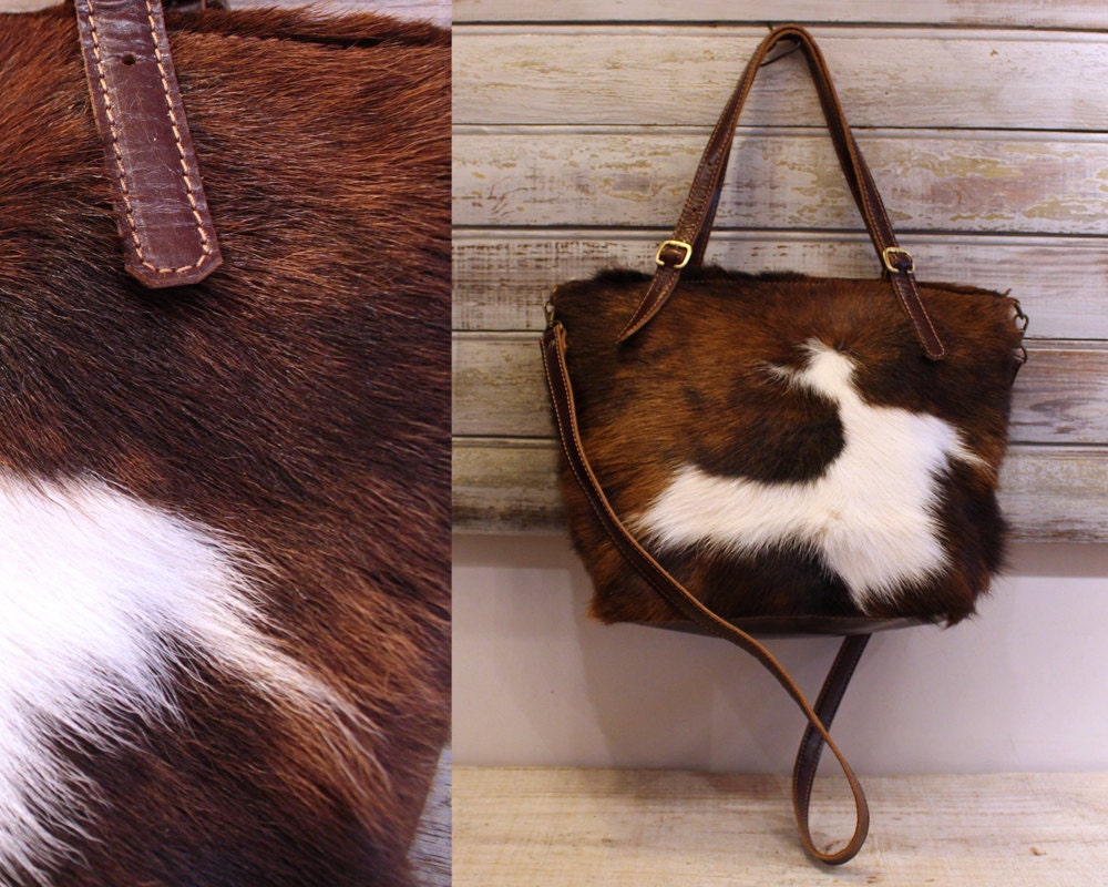 Cowhide purse cowhide crossbody bag cow hide leather handbag Etsy