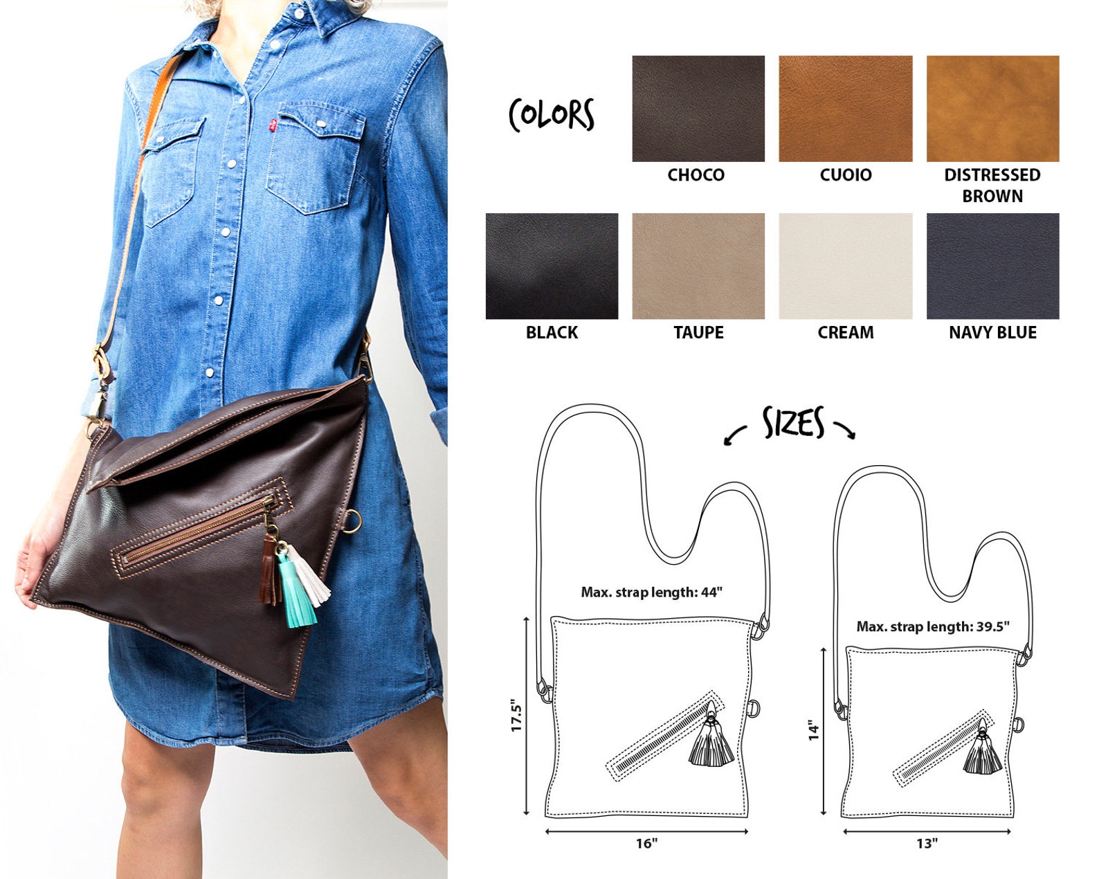 Foldover Bag With 6 Pockets Oversized Crossbody Bag in Soft Etsy