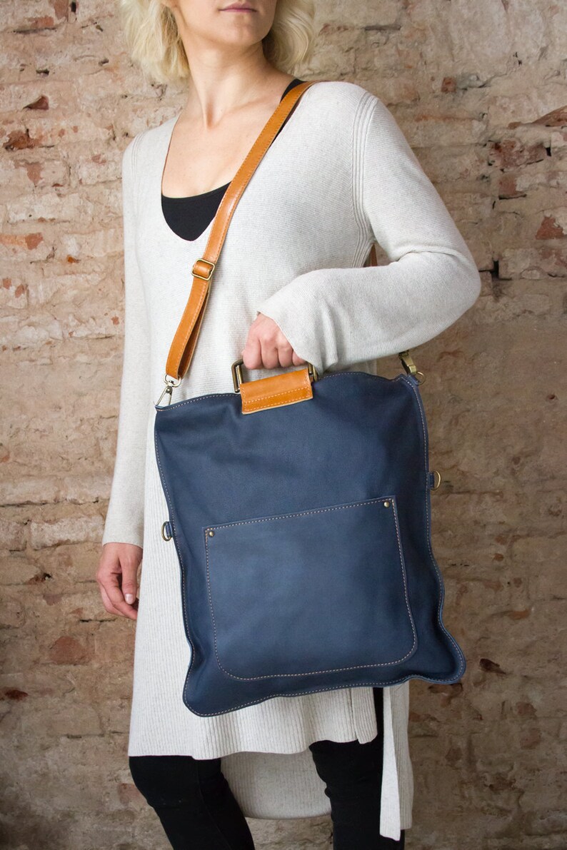 Convertible Tote Leather Laptop Tote 15 Inch Laptop Bag Etsy