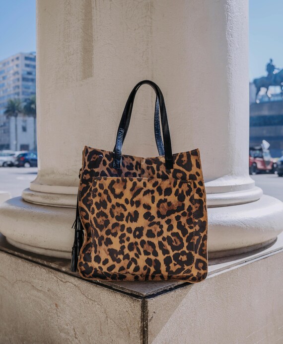Leopard Leather Tote Bag With Pockets Leopard Leather Shoulder Bag Shoulder Handbag for Women Crossbody Bag Animal Print Handbag Etsy Canada