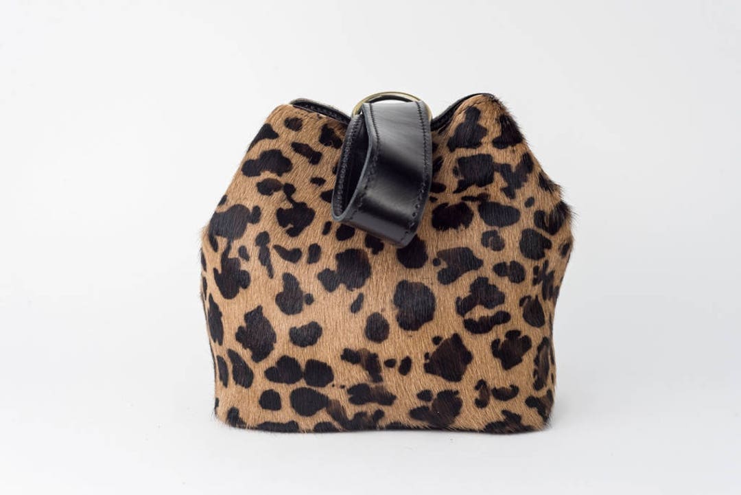 Hair on Hide Leopard Clutch, Animal Print Purse, Statement Small Bag ...