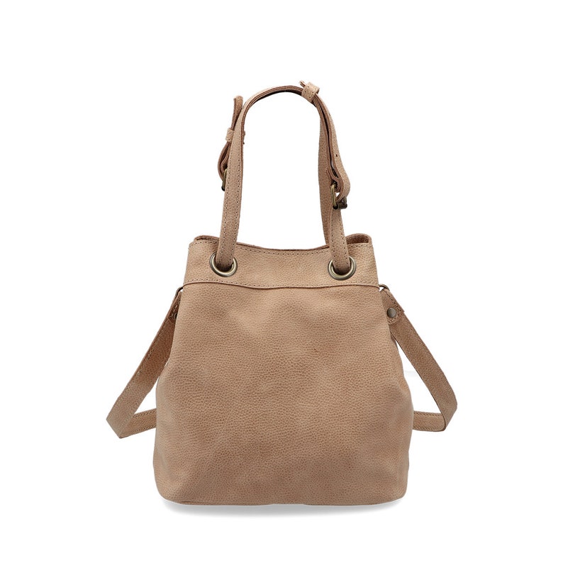 Crossbody Bucket Bag Brown Bucket Bag Medium Size Leather Etsy