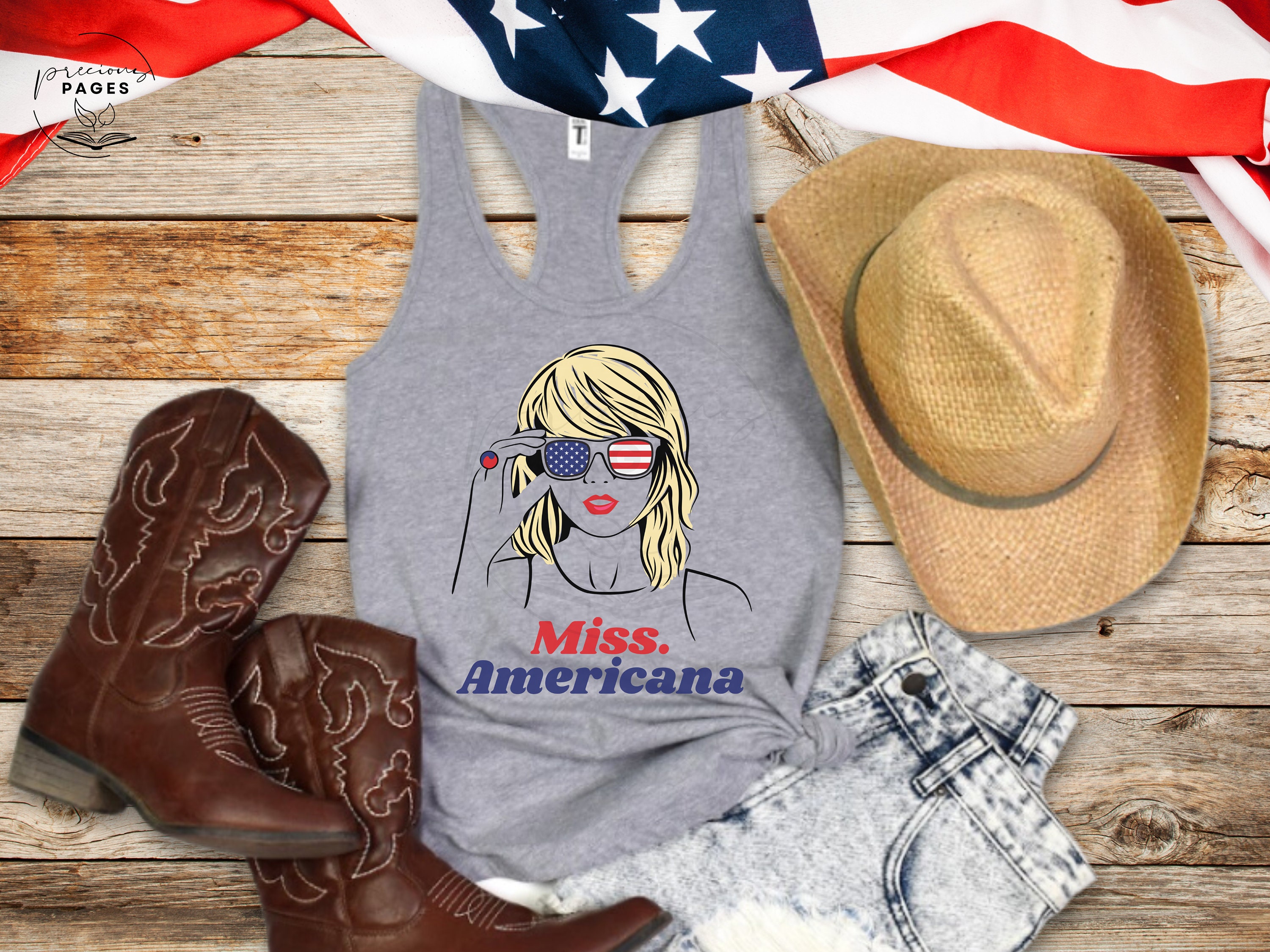 Women's 4th Of July Crop Top - American Flag Print, Patriotic T-Shirt For Summer, USA Themed Outfit