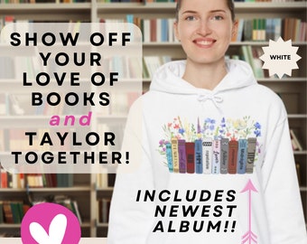 Taylor Swift Hoodie, Albums As Books, TTPD, Tortured Poets Department, Swiftie Gift, Cozy Hooded Sweatshirt, Taylor Swift Merch