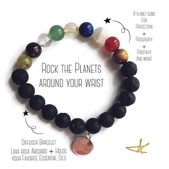 Trendy Natural Stone Galaxy Planets Beads Bracelet Men Summer Solar System  | Fruugo NO