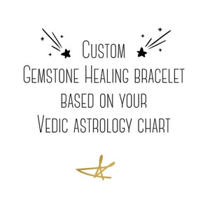 Pulsera de piedras preciosas curativas de cristal personalizada basada en su carta de astrología védica / pulsera planeta / pulsera astro / joyería celestial / cósmica