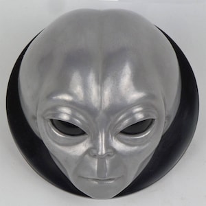 Alien Grey Wall Plaque Sculpture (Aluminium)