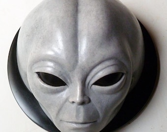 Alien Grey Wall Plaque Sculpture