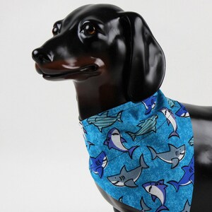 Shark Dog Bandana, Dog Collar Bandana, Personalized Dog Bandana, No Tie Dog Bandanna, Boy Dog Accessories, Pet Gift, Birthday Gifts For Men
