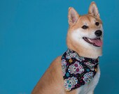 Day of the Dead Dog Bandana, Dia De Los Muerto, Sugar Skull Dog Bandanna, Dog Costume Accessories, Pet Gift, Birthday Gifts For Dog Lovers