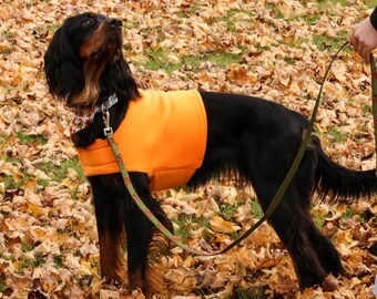Dog Safety Vest, Orange Dog Shirt, Fleece Dog Coat, Dog Clothing, Labrador Retriever Dog Clothes, Pet Gift, Birthday Gifts For Outdoorsman