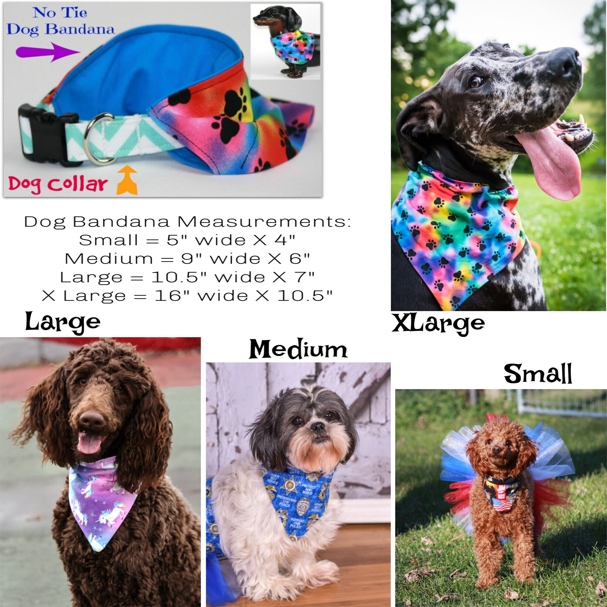 Personalized Dog Bandana Dog Collar Bandana Puppy Bandana Etsy