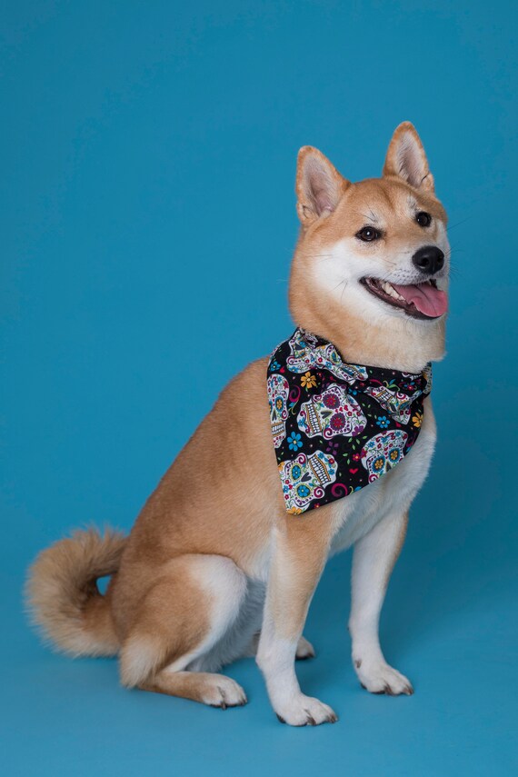 Day Of The Dead Dog Bandana Dia De Los Muerto Sugar Skull Dog Bandanna Dog Costume Accessories Pet Gift Birthday Gifts For Dog Lovers
