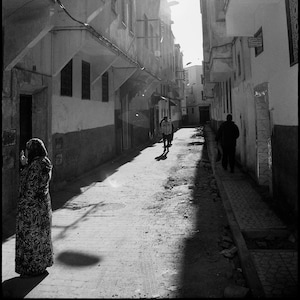 Light, The Medina, Fes, Morocco Black and White Fine Art Print / Moroccan Architecture / Fes Photo image 1