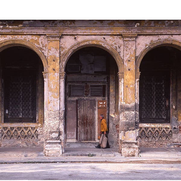 Old Man, Old Havana, Cuba, Signed Art Print / Cuban Street Photography / Havana City Architecture Photo