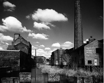 The Chimney House, Sheffield signierter Kunstdruck / schwarz weiss Fotografie Sheffield / Architekturfoto