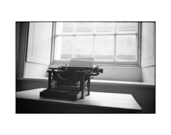 Typewriter, Ickworth Hall Signed Fine Art Print / Black and White Photography / Interior Photo