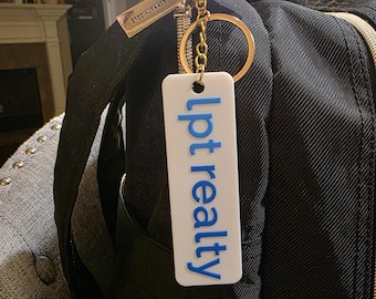 LPT Realty Keychain, Double-Sided Realtor Bag Tag, Real Estate Agent Gift