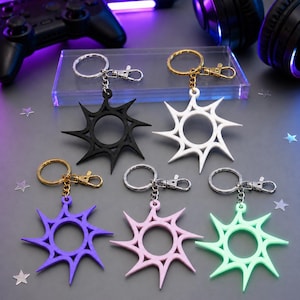 Forsaken Roblox Nyckelring, Självlysande Väska Berlock, 3D-tryckt Gamer Berlock, Ryggsäcksklämma