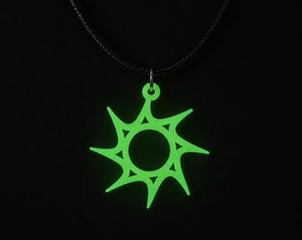 Glow in the Dark Forsaken Roblox Necklace, 3D Printed Gamer Pendant