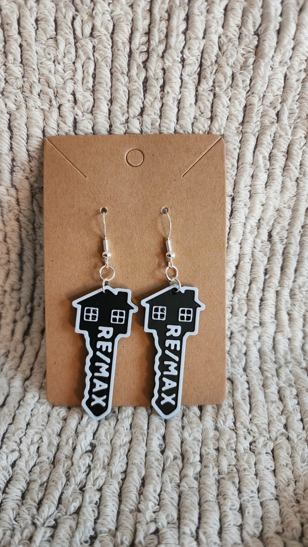 Black RE/MAX House Key 3D Printed Earrings - Real Estate - Brokerage ...