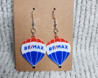 RE/MAX Balloon 3D Printed Earrings - Real Estate - Brokerage - Realtor - Super Cute - Sterling Silver Earring Hooks