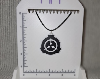 Halskette der SCP Foundation | 3D-gedruckter Logo-Anhänger | Geschenk für Cosplay-Fans