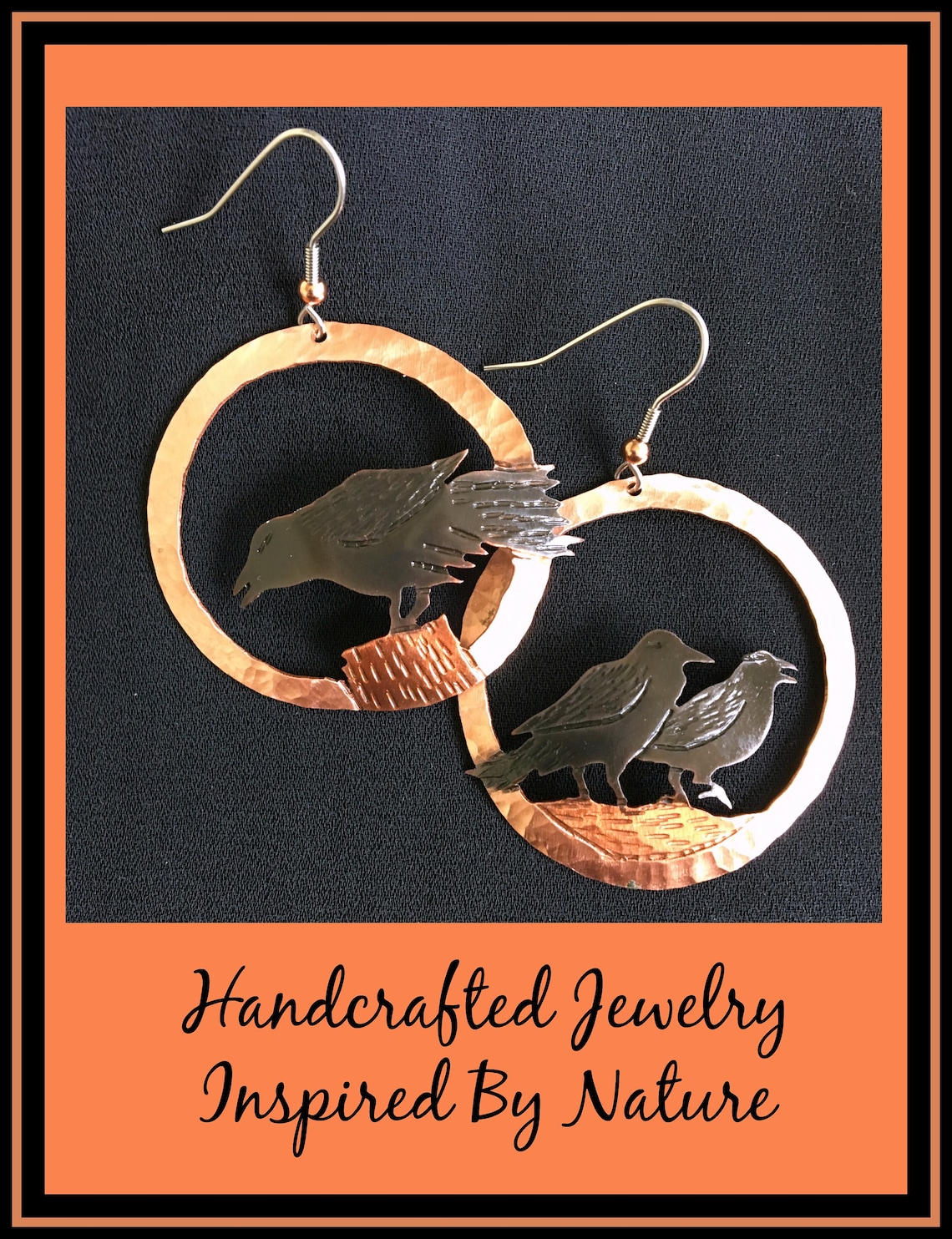 Raven earrings crow earrings raven jewelry crow jewelry Etsy