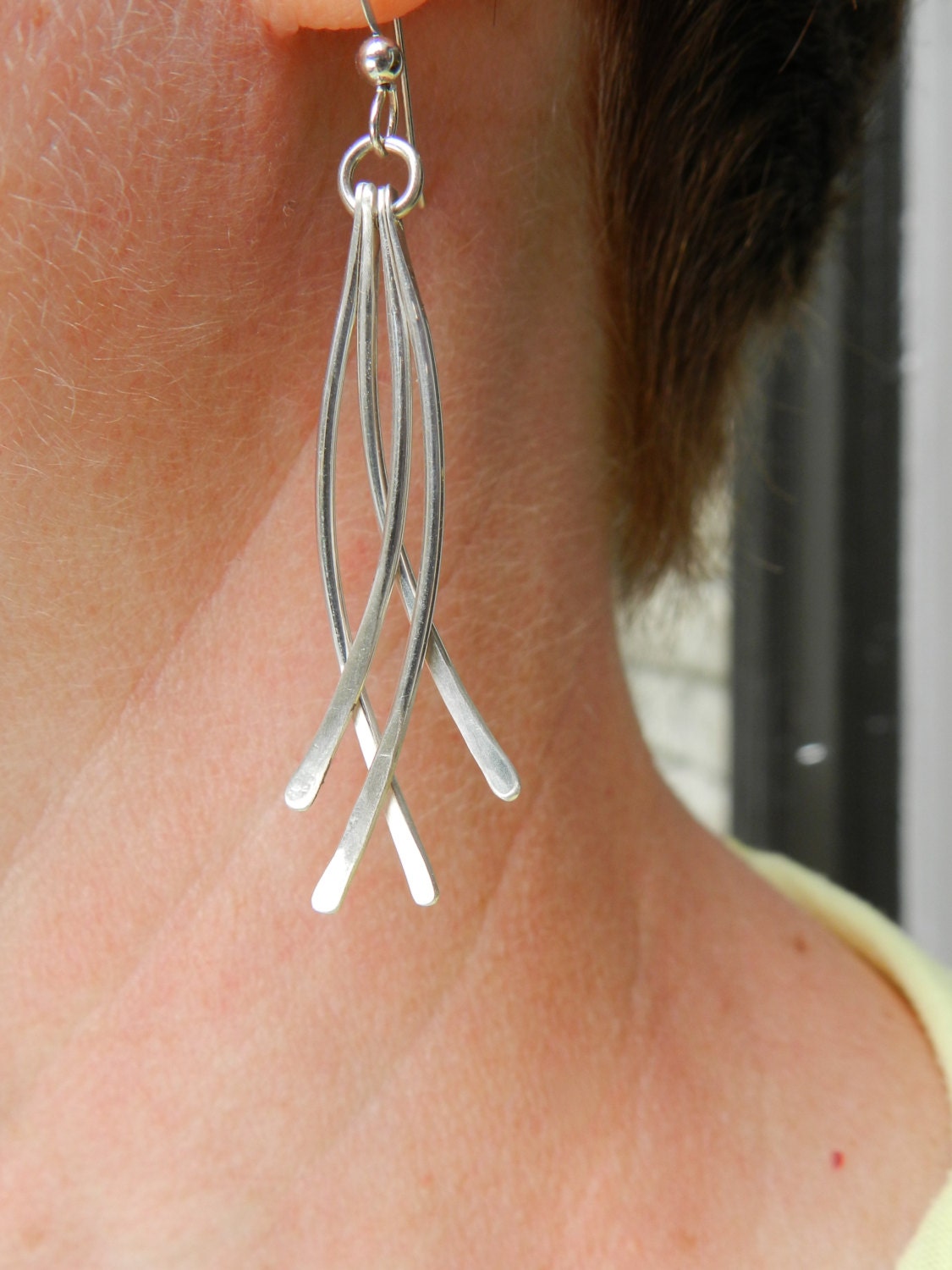 Sterling Silver Earrings silver dangle earrings long silver Etsy