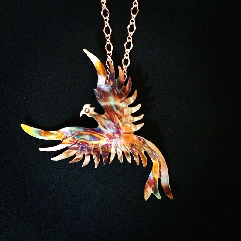 Phoenix Pendant Phoenix Necklace Phoenix Rising Phoenix Etsy Canada